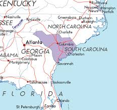 This map of South Carolina can
