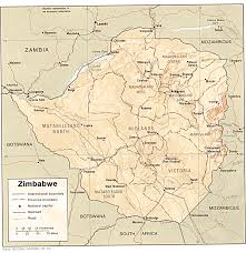 Country Map of Zimbabwe