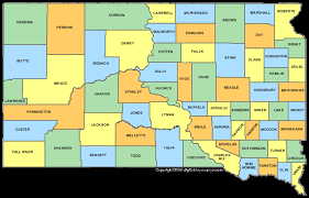 South Dakota County Map - SD