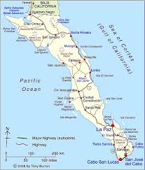 Map of Baja California Sur,