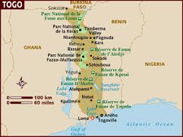 Togo map AFRICA - Country map