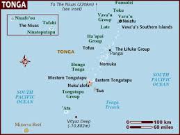 Tonga map OCEANIA - Country