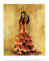 Flamenco Dancer I Print by
