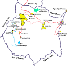 Mexico map, Morelos map