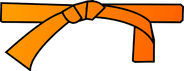 Ceinture orange.