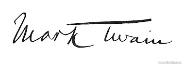 signature of Mark Twain,