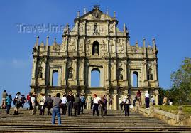 Macao, China - old ruins of
