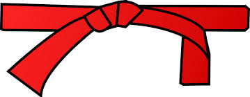 Ceinture rouge.