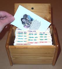 Index Card File Box Storage Method