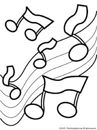 music notes coloring page