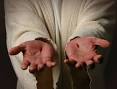 Jesus' nail pierced hands
