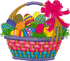 Easter basket with colorful Easter basket with colorful