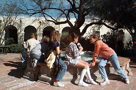 Kids on the grounds at Tumacácori.