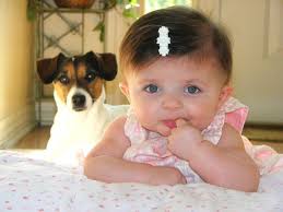 Cute kids and cuddly pets