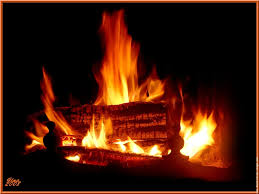 Feu fire feu dans la cheminee le 1 ...
