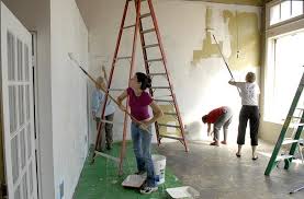 Four Painters in Action - left