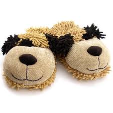 fuzzy dog slippers. More pictures: