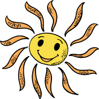 clip art, sun clipart smiling